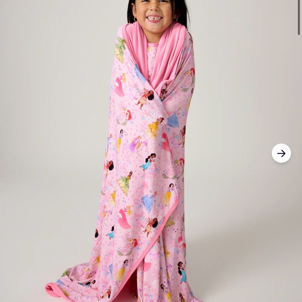 Little Sleepies Princess Garden Large Cloud Blanket Bamboo NWT in bag